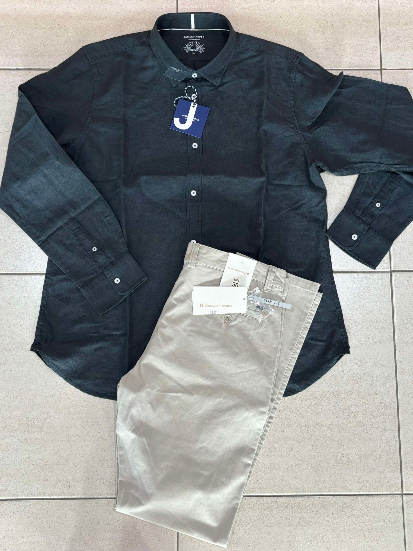 James Harper L/S Linen Shirt