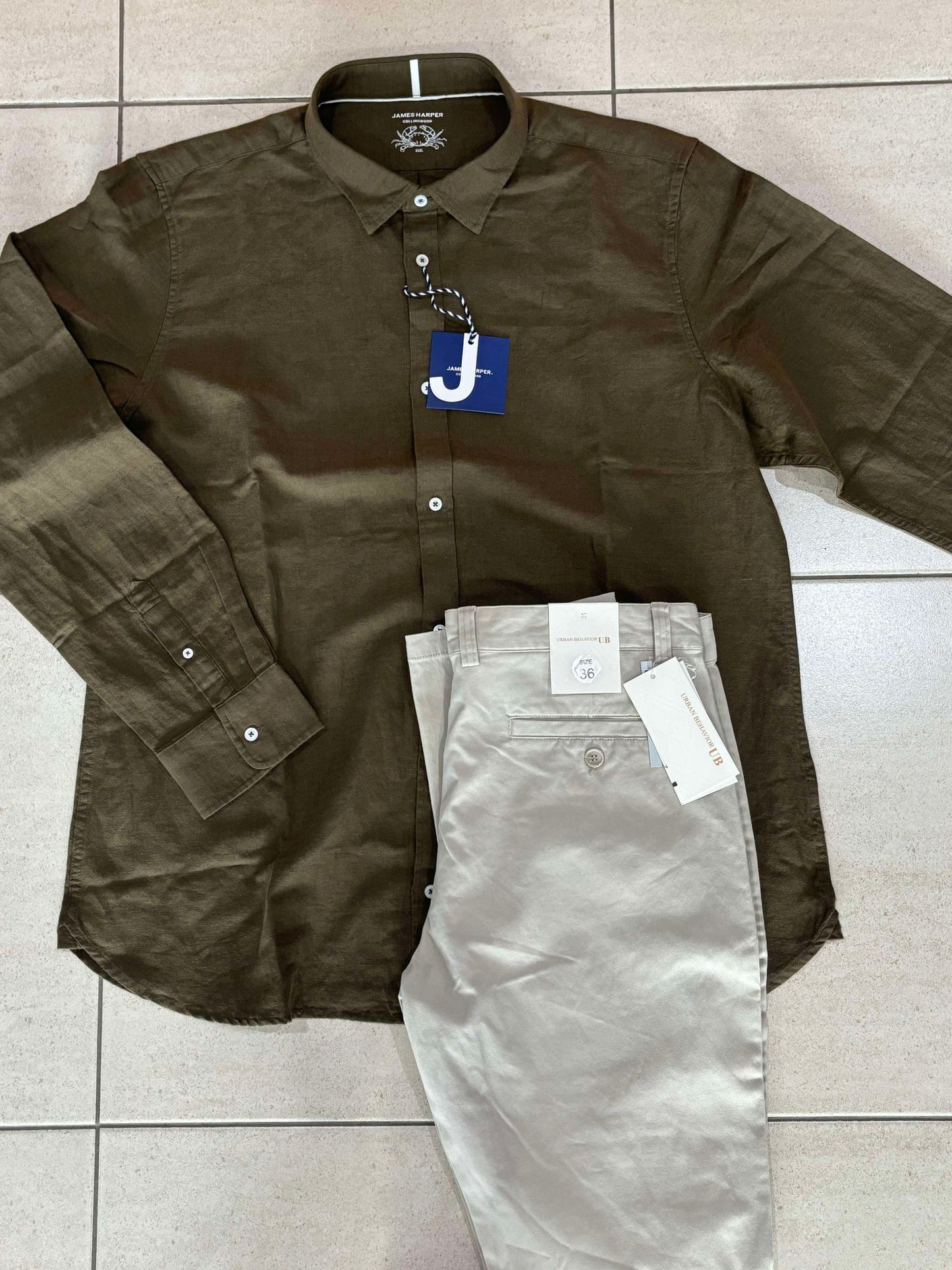 James Harper L/S Linen Shirt