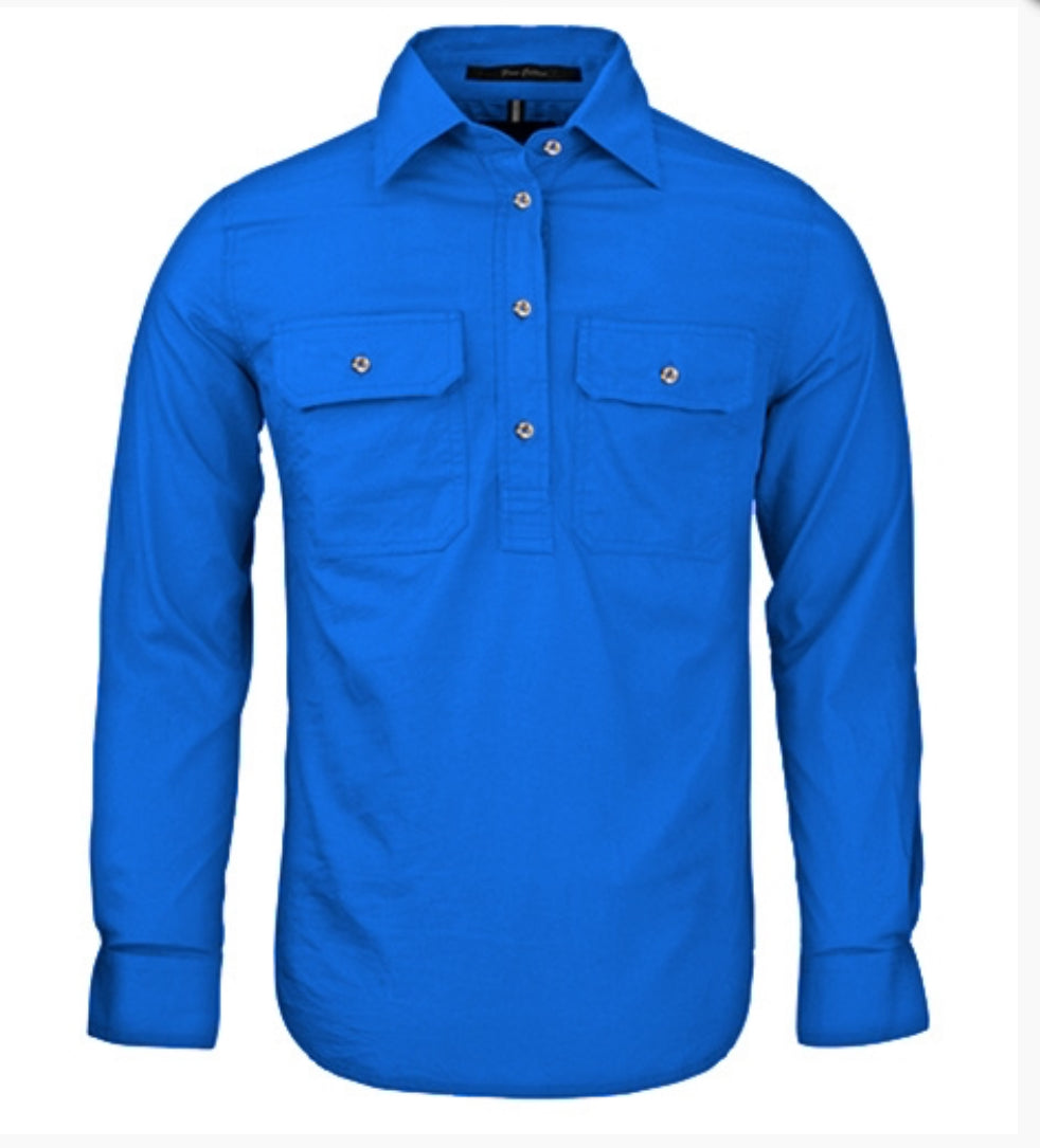 Ritemate Ladies L/S Closed Front Shirt RM300CF