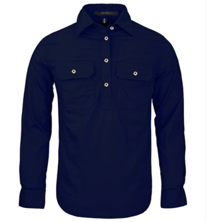 Ritemate Ladies L/S Closed Front Shirt RM300CF