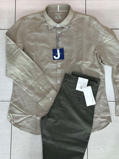 James Harper L/S Linen Shirt