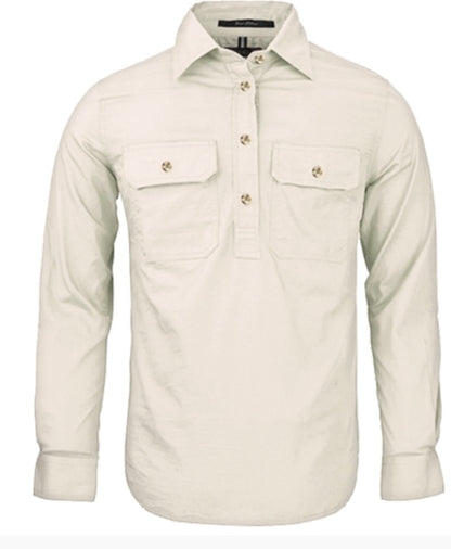 Ritemate Ladies L/S Closed Front Shirt RM300CF