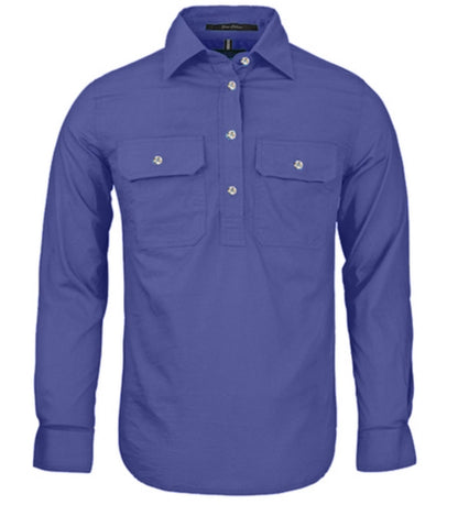 Ritemate Ladies L/S Closed Front Shirt RM300CF
