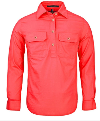Ritemate Ladies L/S Closed Front Shirt RM300CF