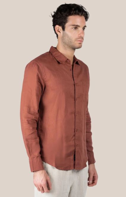 Coast Clothing Rust Linen Shirt