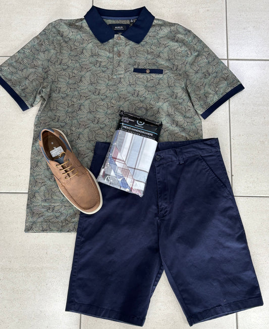 Berlin Palm Print Polo