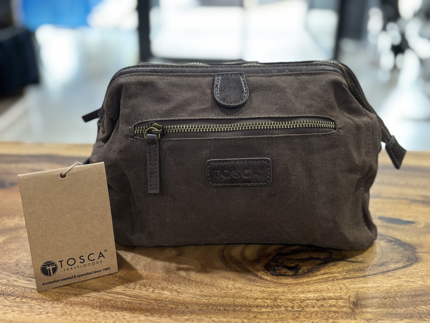 Waxed Canvas Wash Bag