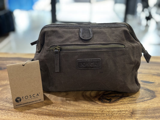 Waxed Canvas Wash Bag