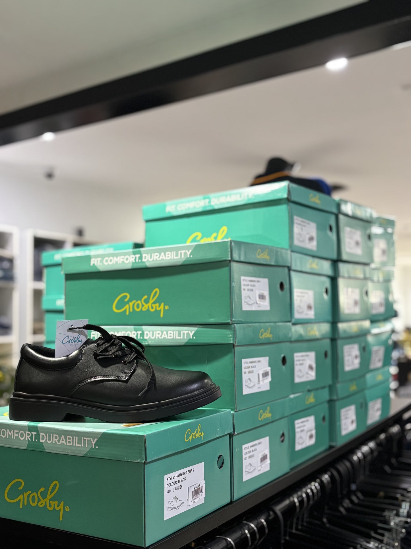 Hamburg SNR 2- Black Leather School Shoe
